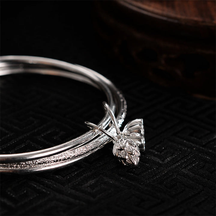 Buddha Stones Kwiat Lotosu Pod Biała Miedziana Bransoletka Nowy Początek