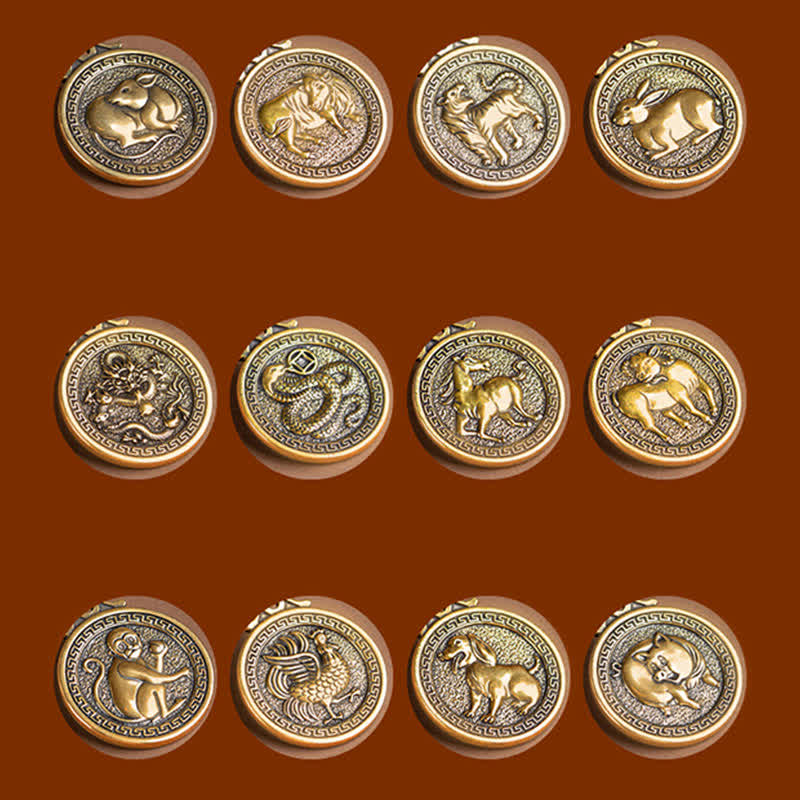 12 chińskich znaków zodiaku błogosławieństwo bogactwa naszyjnik wisiorki - image 28