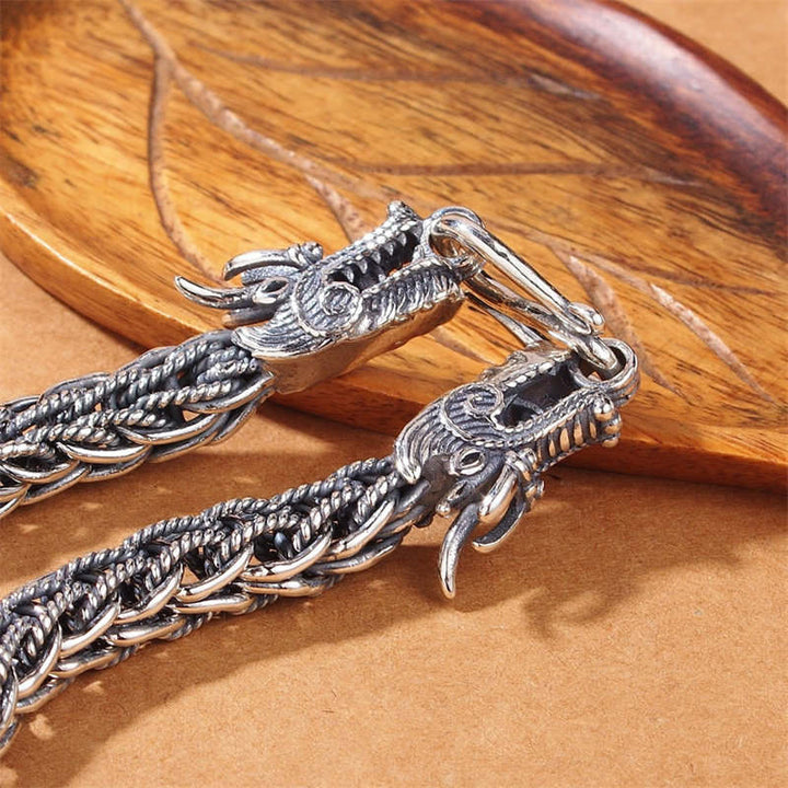 Bransoletka Buddha Stones 925 Srebro Sterlingowe Smok Sukces Siła Bransoletka