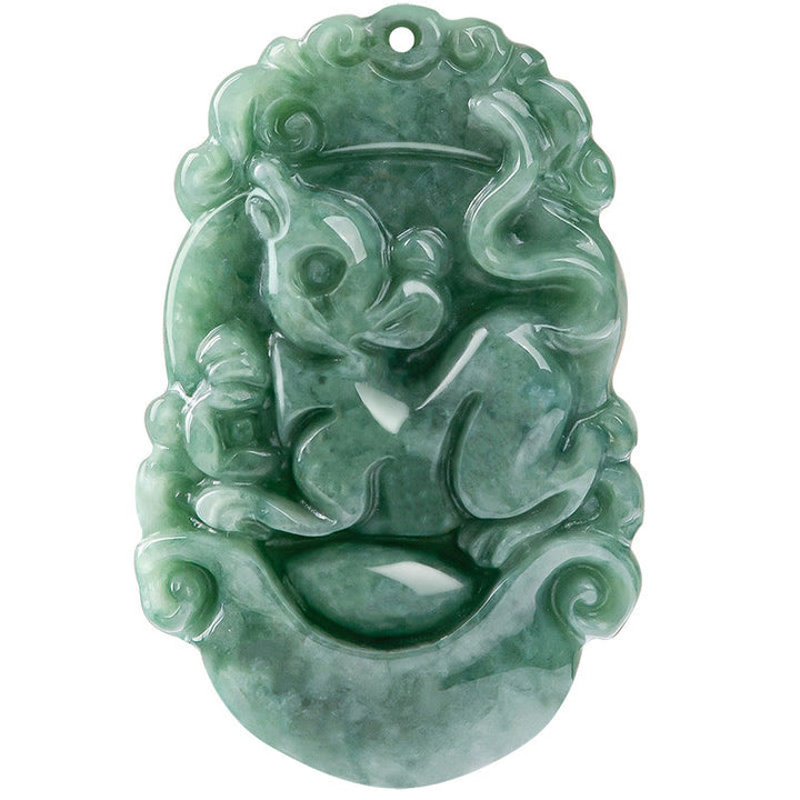 Buddha Stones Naturalny Jadeit 12 Chiński Zodiak Naszyjnik Wisiorek Dobrobytu - image 15