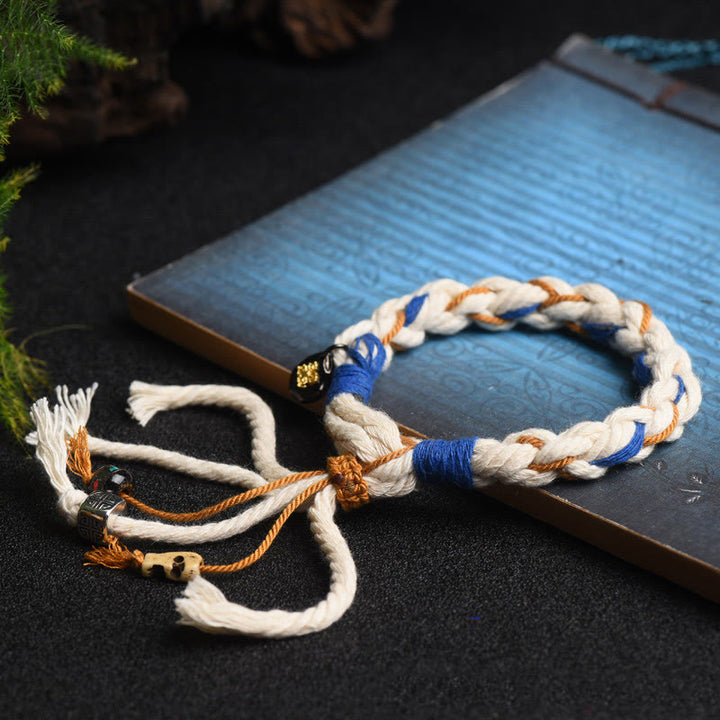 Buddha Stones Tybet Zakiram Bogini Bogactwa Thangka Ręcznie Robiona Bransoletka Szczęścia