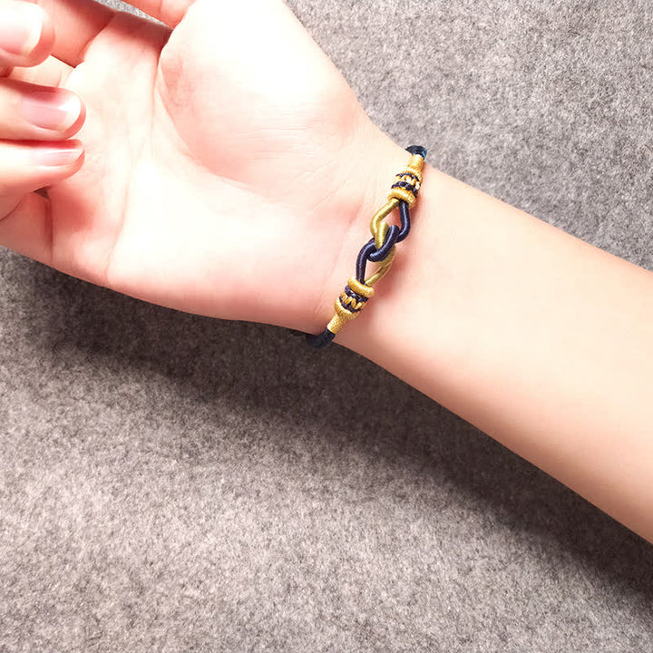 Buddha Stones Ręcznie robione Wiązanie Wiara Siła Bransoletka ze Sznurka