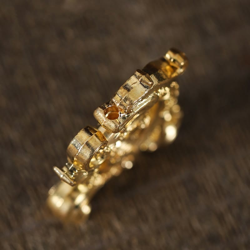 Buddha Stones Miniaturowy Pomyślny Wzór Smoka Medytacja Stop Cynkowy Mały Podgrzewacz Kadzidełek