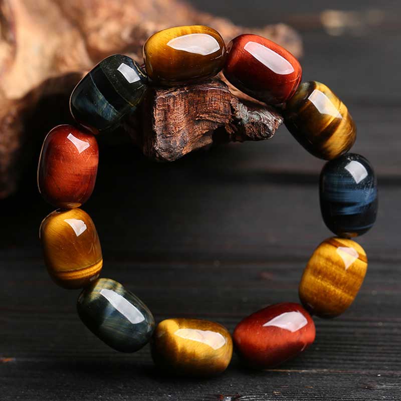 Bransoletka ochronna z Buddha Stones Natural Tiger Eye Healing Protection