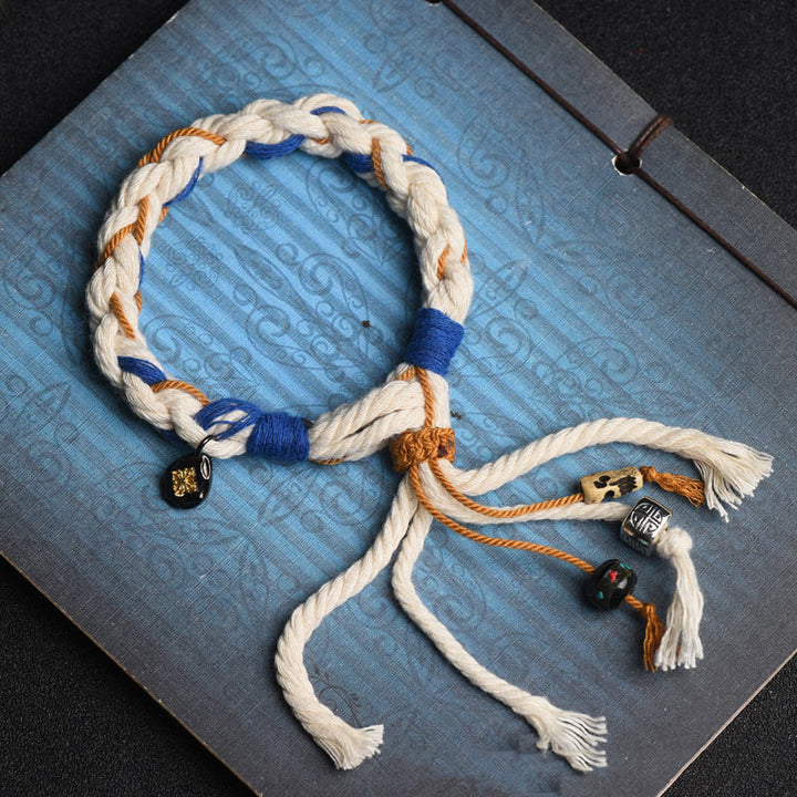 Buddha Stones Tybet Zakiram Bogini Bogactwa Thangka Ręcznie Robiona Bransoletka Szczęścia