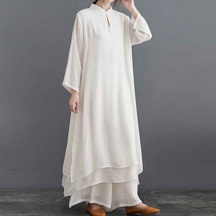 Buddha Stones Prosty wzór Medytacja Modlitwa Duchowa Praktyka Zen Joga Odzież Zestaw damski