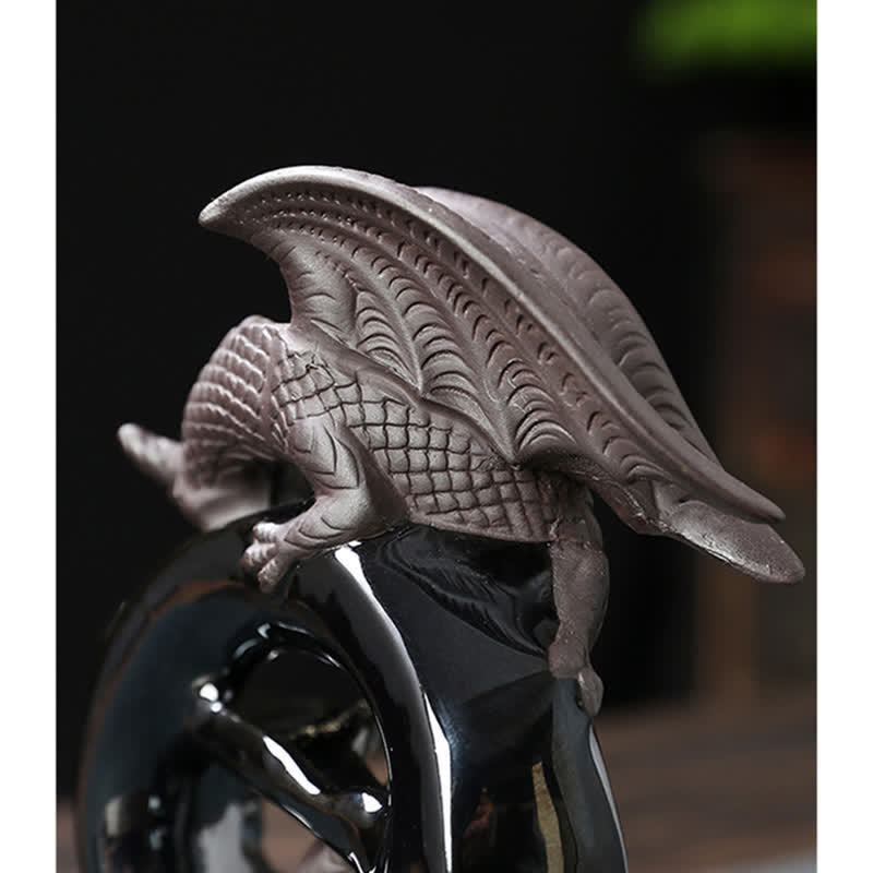 Buddha Stones Nordycki Pterozaur Smok Ceramiczny Cofający się Dym Fontanna Ochrona Uzdrawiający Kadzielnica Dekoracja