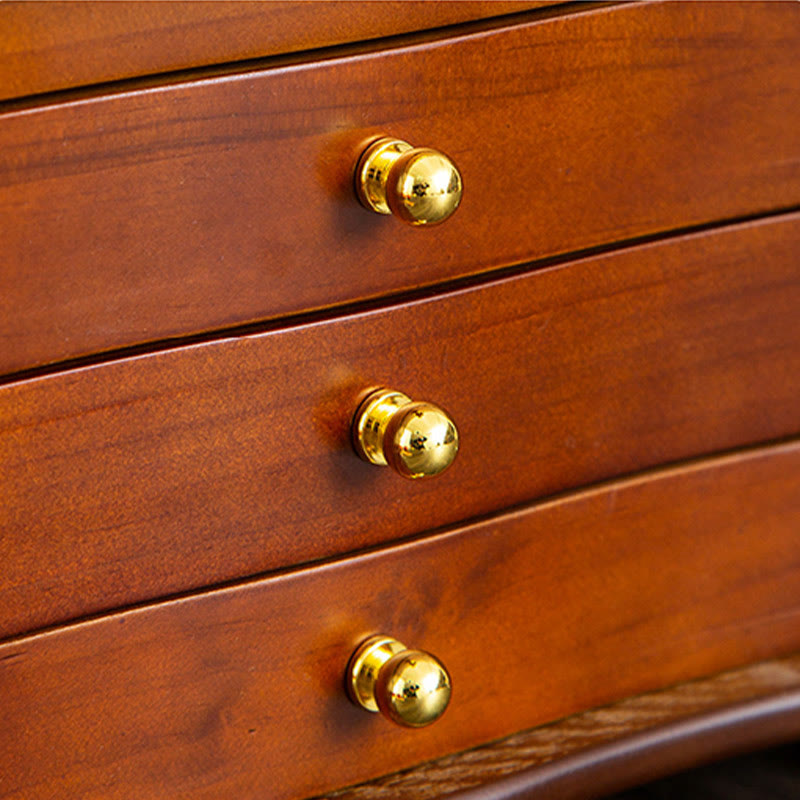 Buddha Stones Vintage Duża Pojemność Drewniane Pudełko na Biżuterię Pudełko Do Przechowywania Biżuterii Z Lustrem