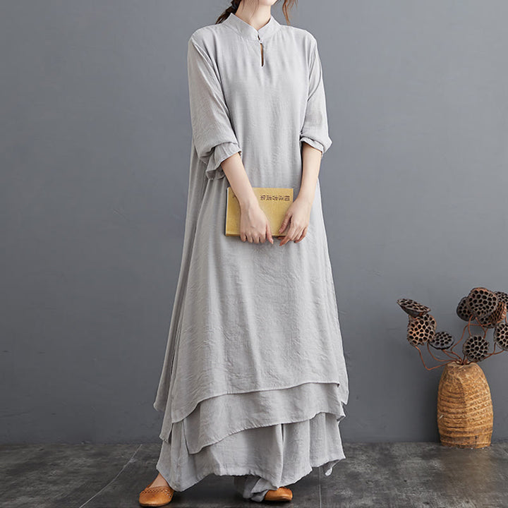 Buddha Stones Prosty wzór Medytacja Modlitwa Duchowa Praktyka Zen Joga Odzież Zestaw damski