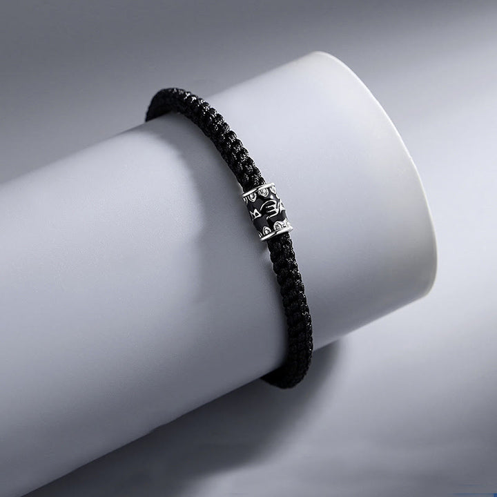 Bransoletka pleciona z Buddha Stones 925 Om Mani Padme Hum Peace