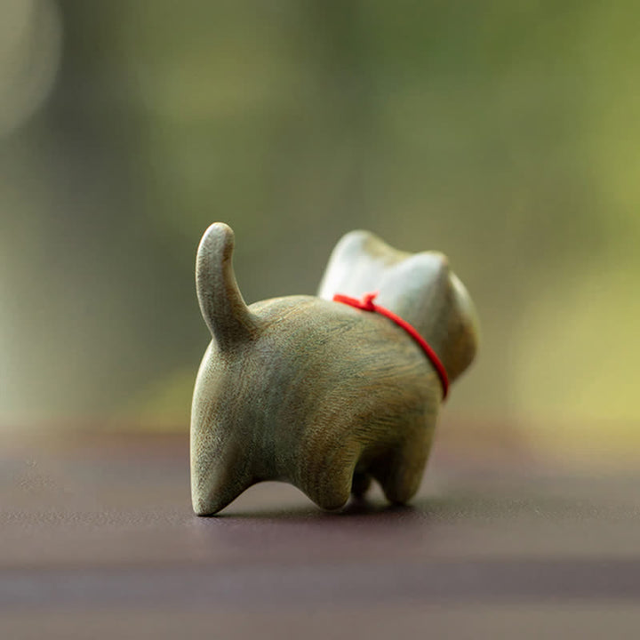 Buddha Stones drzewo sandałowe Małe liście Czerwone drzewo sandałowe Słodkie zwierzęta koty Uspokajający spokój Dekoracja - image 5