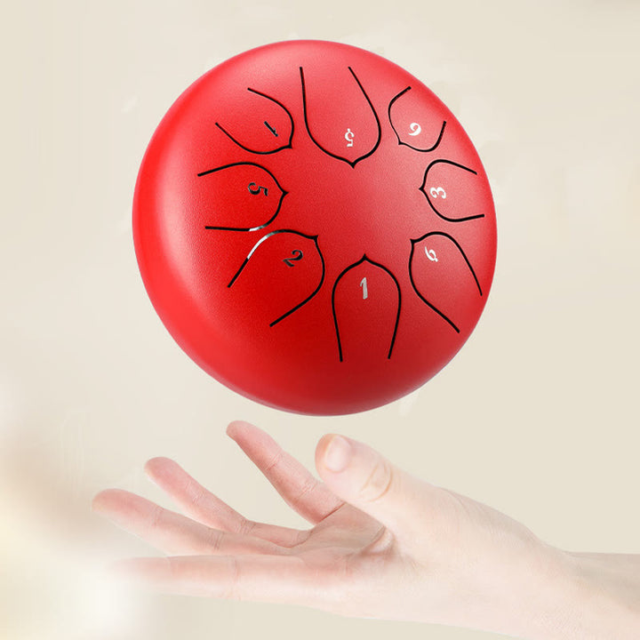 Buddha Stones językowy ze stali Dźwięk uzdrawiający Medytacja Wzór lotosu Zestaw perkusyjny 8 nut 6-calowy instrument perkusyjny