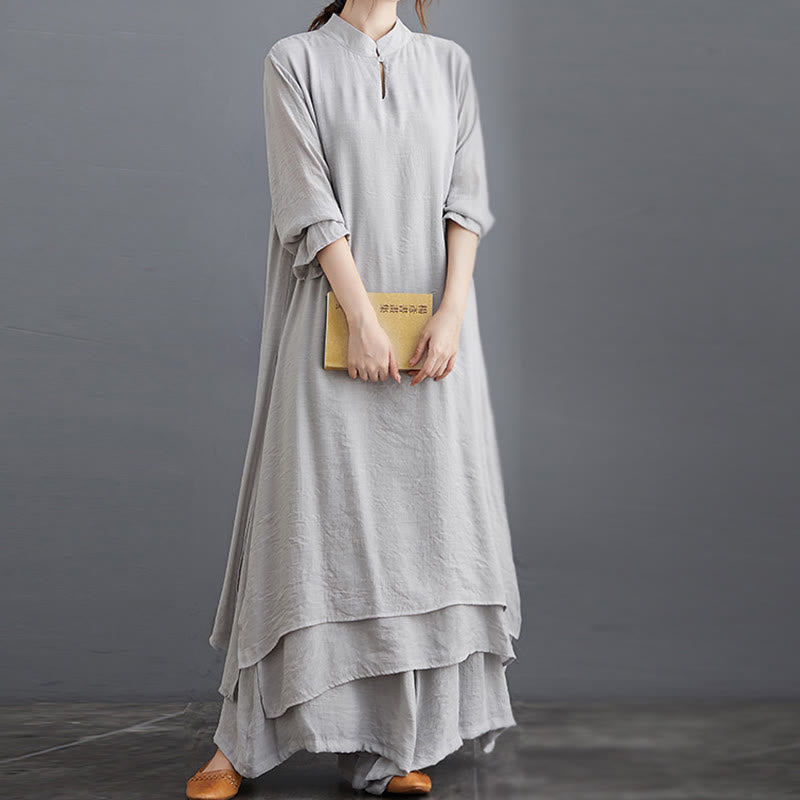 Buddha Stones Prosty wzór Medytacja Modlitwa Duchowa Praktyka Zen Joga Odzież Zestaw damski