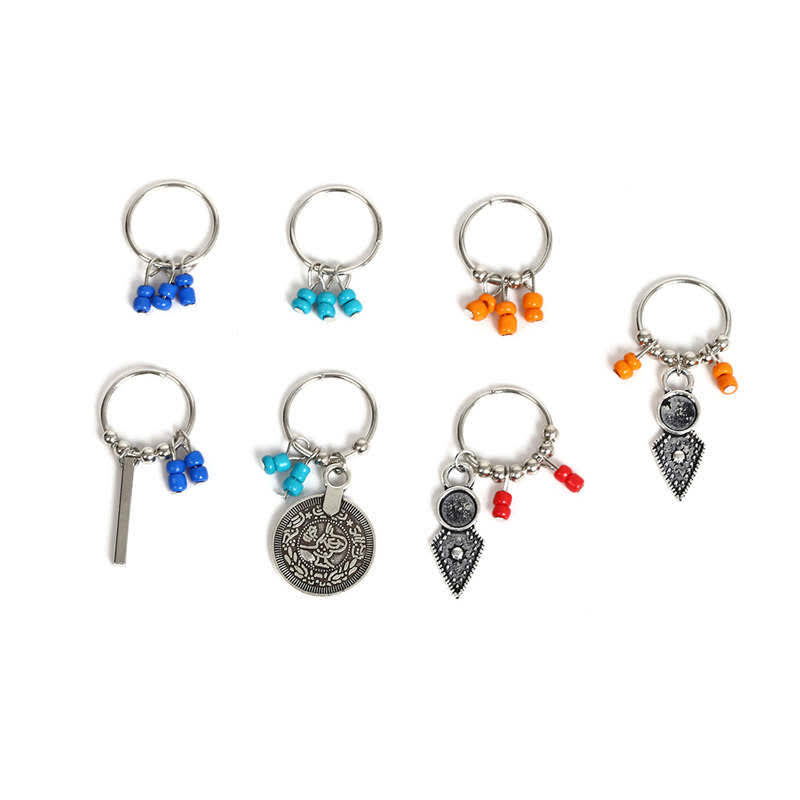 Buddha Stones Antyczne Liście Monety Koraliki Spinki Spinki Do Włosów Dekoracja