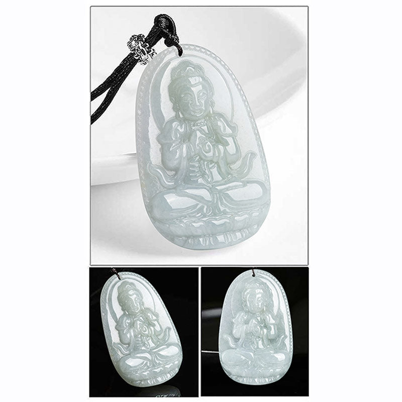 Buddha Stones Chiński Zodiak Natal Budda Jadeit Bogactwo Dobrobyt Naszyjnik Wisiorek - image 14
