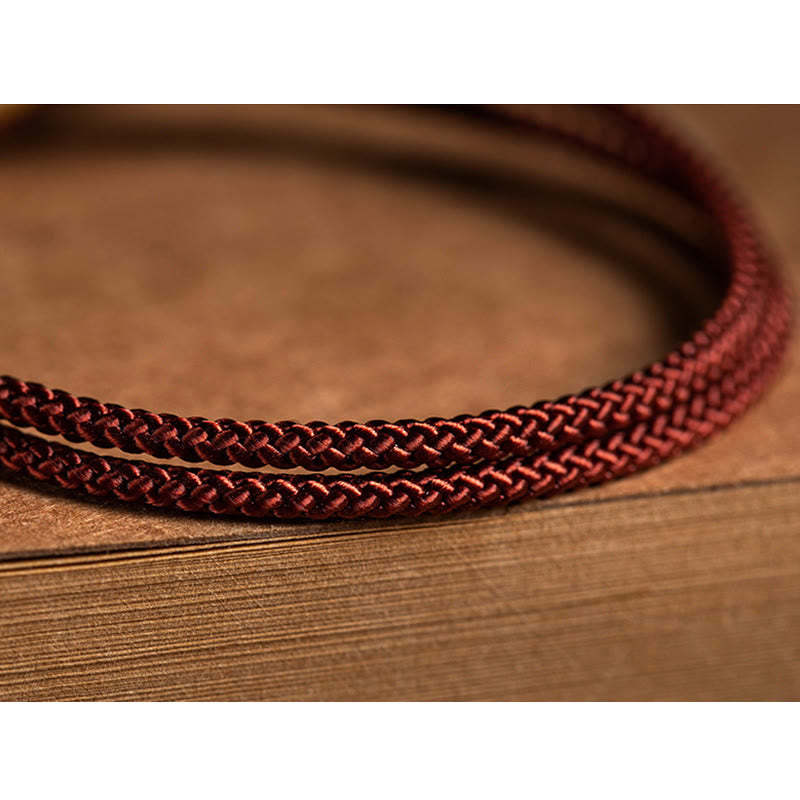 Buddha Stones 925 Srebro Sterling Ręcznie robione Chiński Zodiak Natal Budda Cyan Bodhi Nasiona Ochrona Pleciona Czerwona Bransoletka Sznurkowa