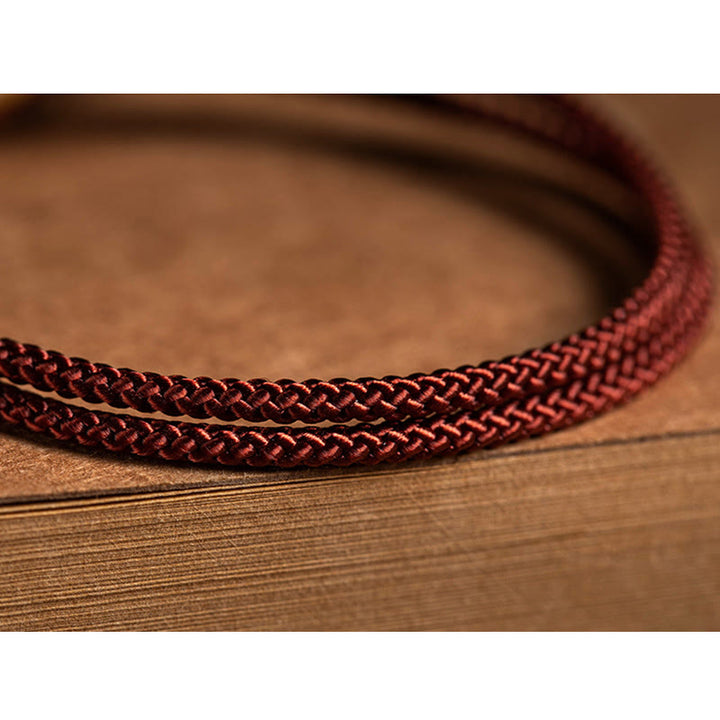 Buddha Stones 925 Srebro Sterling Ręcznie robione Chiński Zodiak Natal Budda Cyan Bodhi Nasiona Ochrona Pleciona Czerwona Bransoletka Sznurkowa