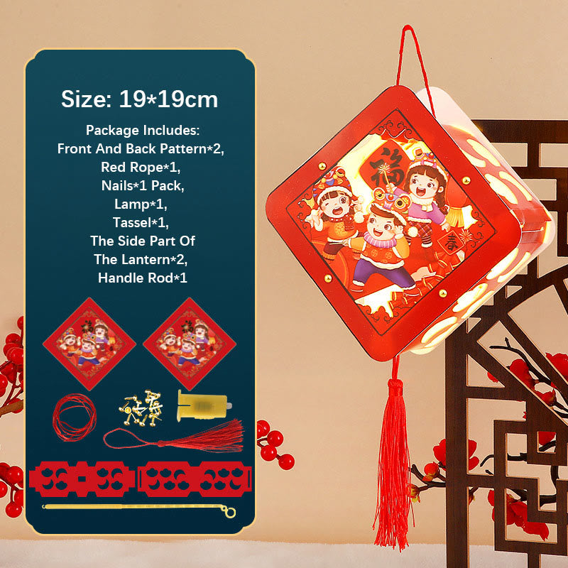 Buddha Stones DIY Powodzenia Uroczy Królik Papierowy Lampion Lampion Dekoracja Latarni Festiwalu Środka Jesieni