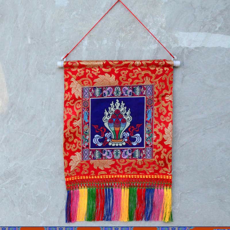 Wadżra Pomyślne Symbole Duchowa Moc Sztuka Ścienna