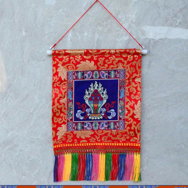 Wadżra Pomyślne Symbole Duchowa Moc Sztuka Ścienna