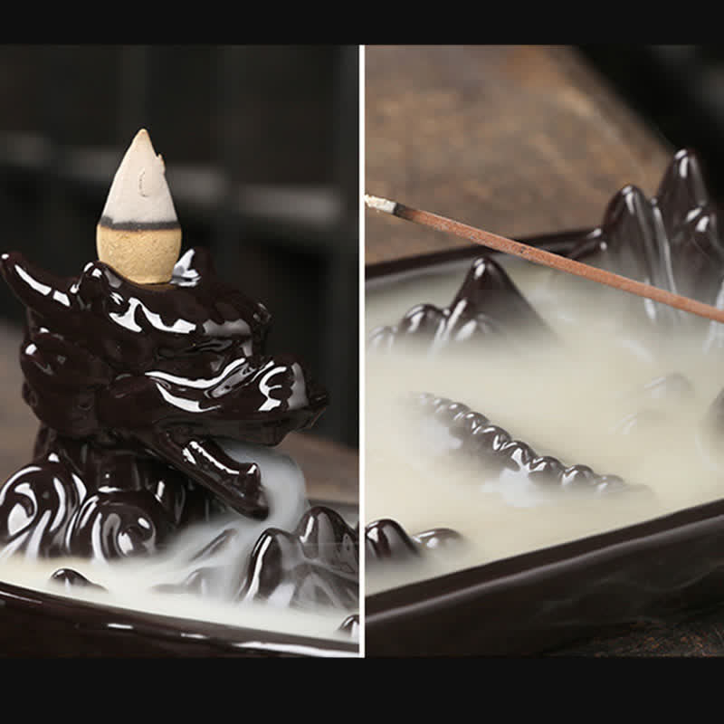 Buddha Stones Dragon Mountain Strength Ceramiczny palnik kadzidełkowy Dekoracja