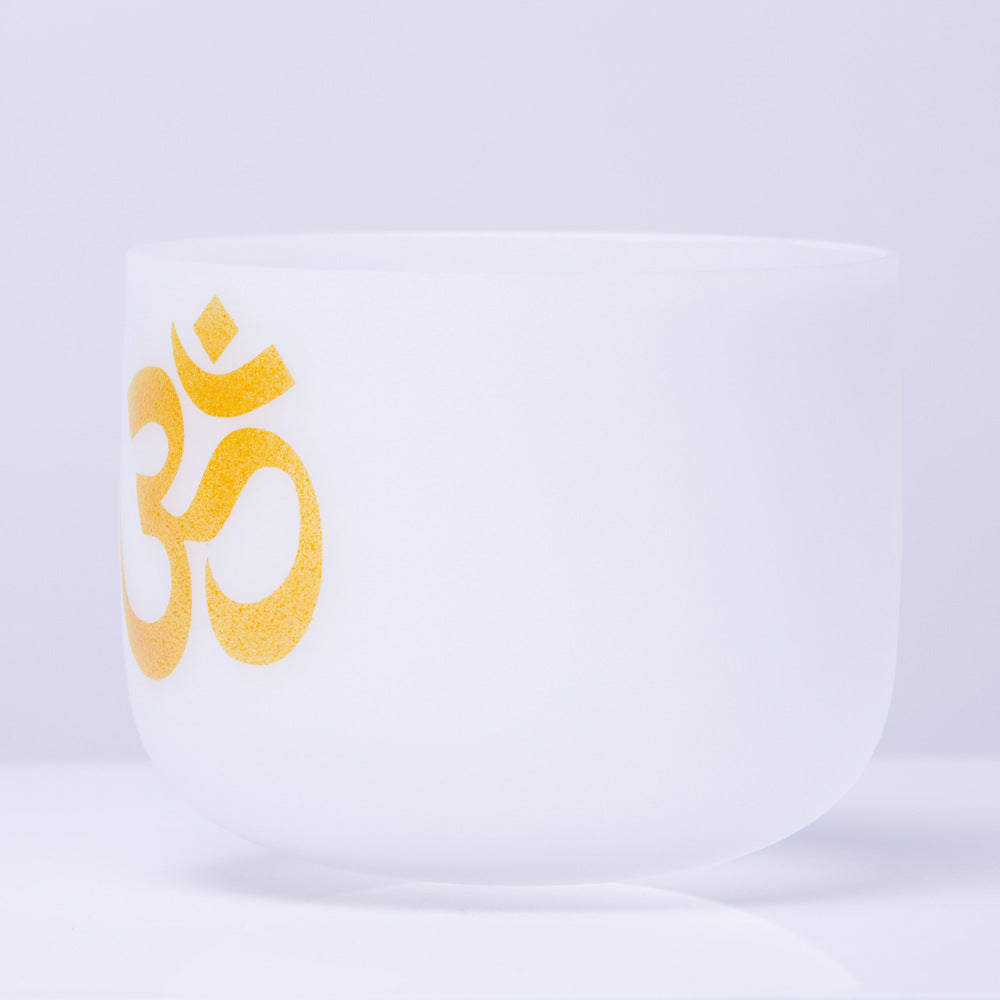 OM Crystal Sound Bowl Medytacja Ręcznie wykonana misa śpiewająca do ćwiczeń uważności i ochrony