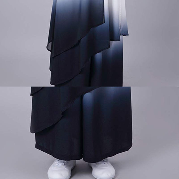 Buddha Stones Gradient Malowanie Medytacja Modlitwa Duchowy Zen Tai Chi Qigong Praktyka Unisex Zestaw Ubrań