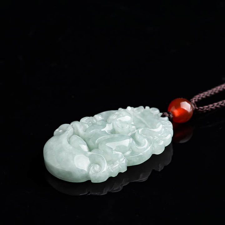 Naszyjnik z Buddha Stones Naturalny Jadeit 12 Chiński znak zodiaku Sukces - image 3