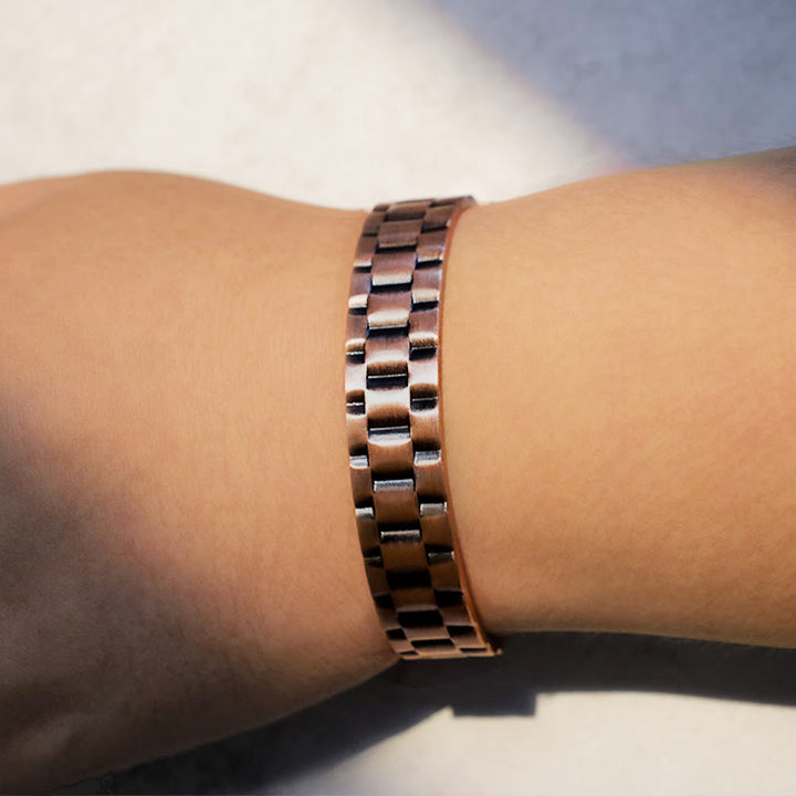 Bransoletka mankietowa z Buddha Stones Vintage Copper Balance