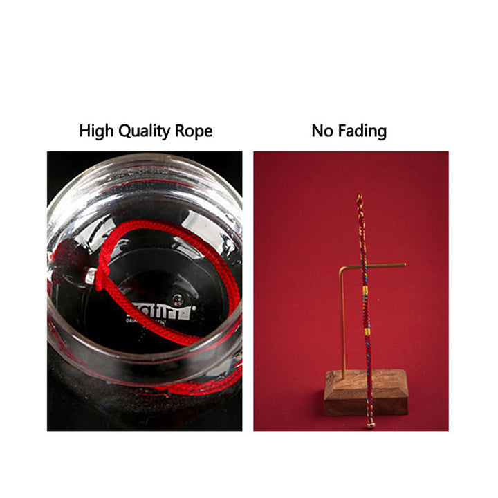 Bransoletka wielokolorowa z Buddha Stones „Obyś był bezpieczny i szczęśliwy w nadchodzącym roku”