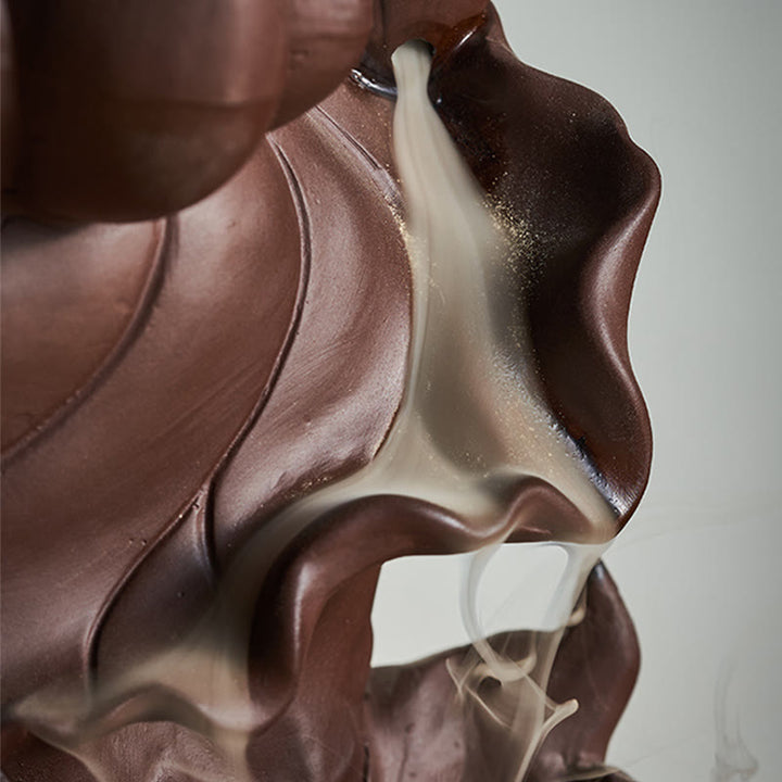 Buddha Stones Lotos Budda Awalokiteśwara Oświecenie Fioletowa Glina Kadzielnica Dekoracja