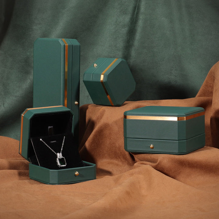 Pudełko do przechowywania biżuterii z Buddha Stones , skórzane pudełko prezentowe PU - image 0