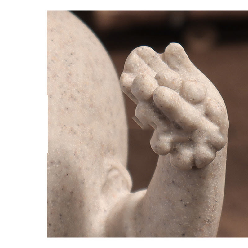 Buddha Stones Tybetańska Medytacja Budda Mnich Błogosławieństwo Spokoju Żywica Dekoracja Domu