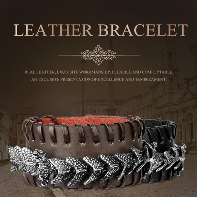 Bransoletka ochronna Dragon Leather Weave