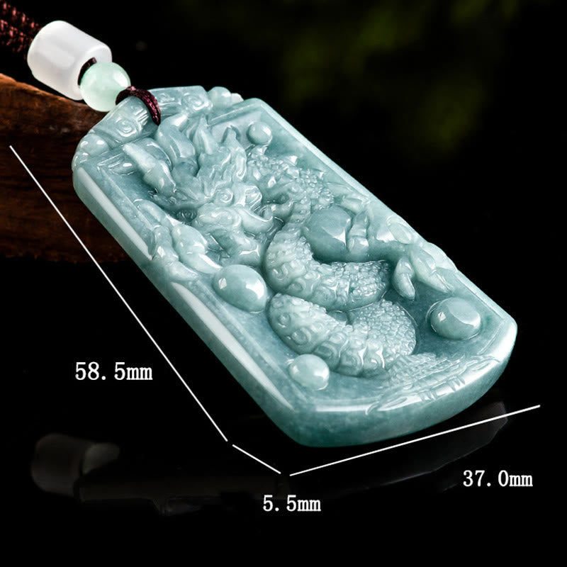 Buddha Stones Rok Smoka Chiński Zodiak Smok Podróżuje Po Świecie Naszyjnik Wisiorek Siła Jadeitu