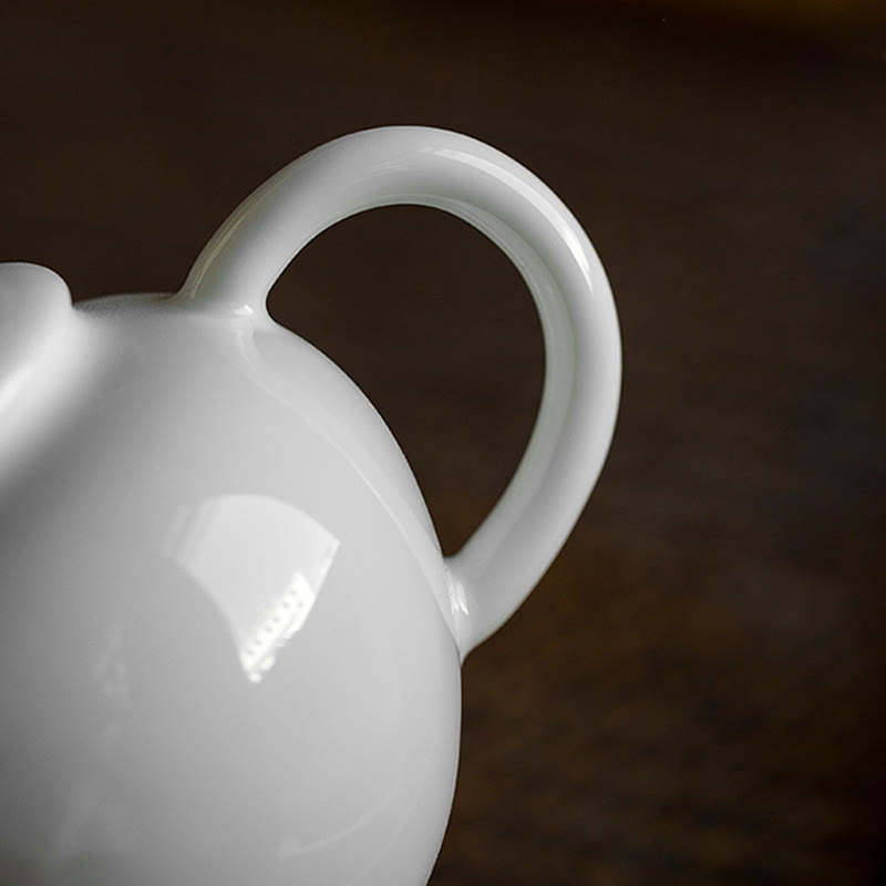 Biały Śliwkowy Sosnowy Bambusowy Grawerowany Ceramiczny Czajnik