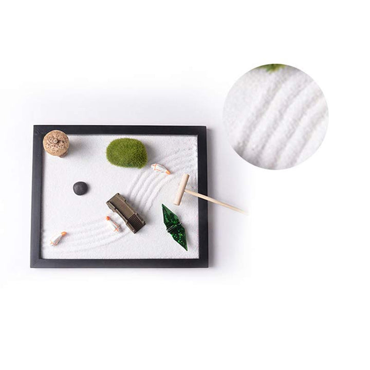 Buddha Stones Ryby Koi Mały Most Trawa Krajobraz Pokój Medytacja Zen Dekoracja Ogrodowa