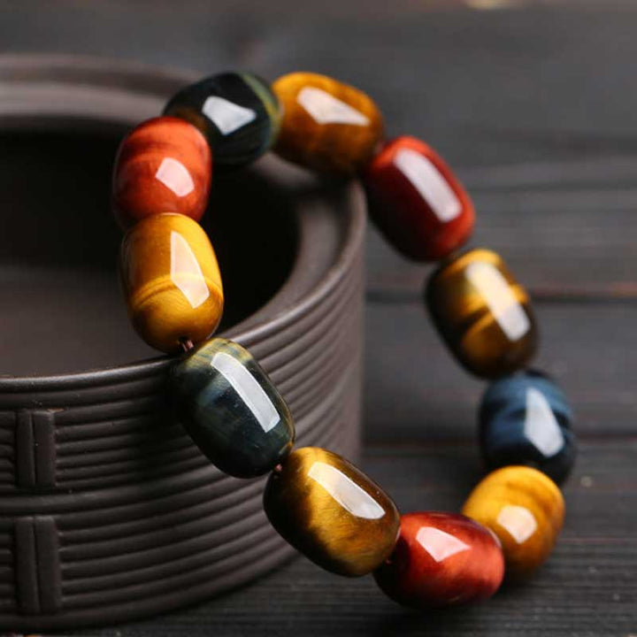 Bransoletka ochronna z Buddha Stones Natural Tiger Eye Healing Protection