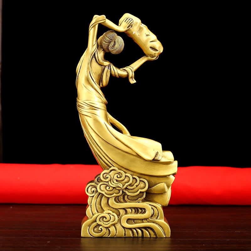 Bodhisattwa Nuwa naprawia niebiańskie dekoracje miedziane posągi ochronne