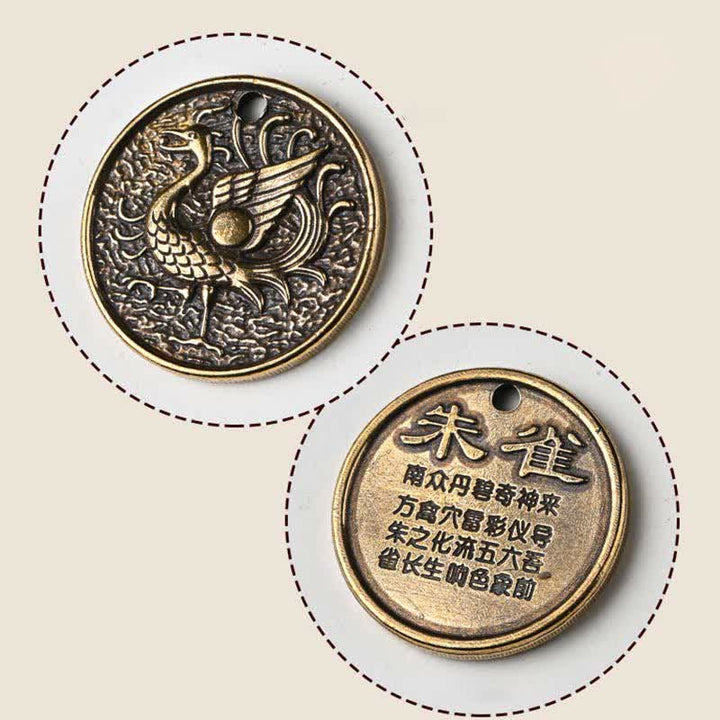 Buddha Stones Cztery symbole Błękitny Smok Biały Tygrys Cynobrowy Ptak Czarny Żółw Brelok