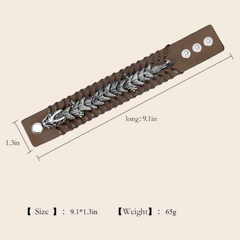 Bransoletka ochronna Dragon Leather Weave