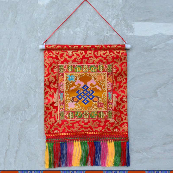 Wadżra Pomyślne Symbole Duchowa Moc Sztuka Ścienna