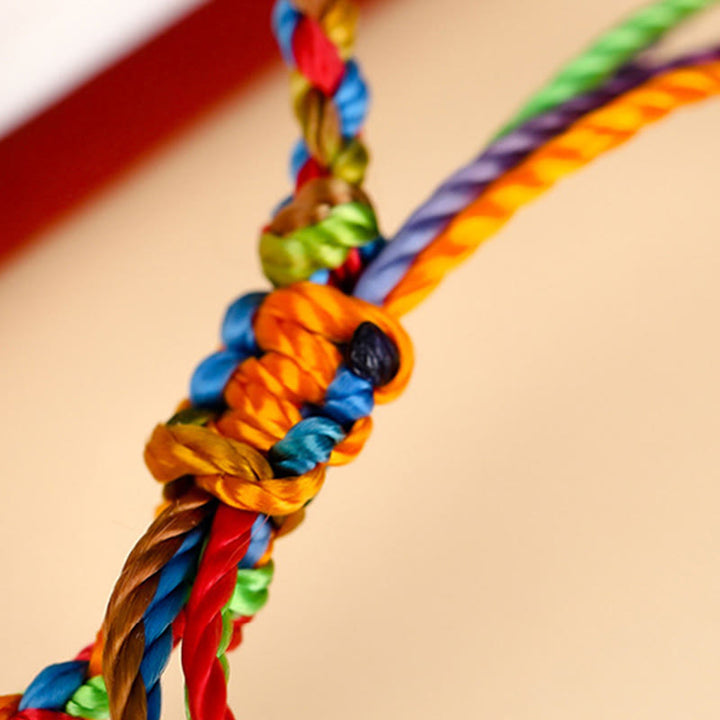 Buddha Stones "Niech spełnią się wszystkie Twoje życzenia" Bransoletka na szczęście wielokolorowa