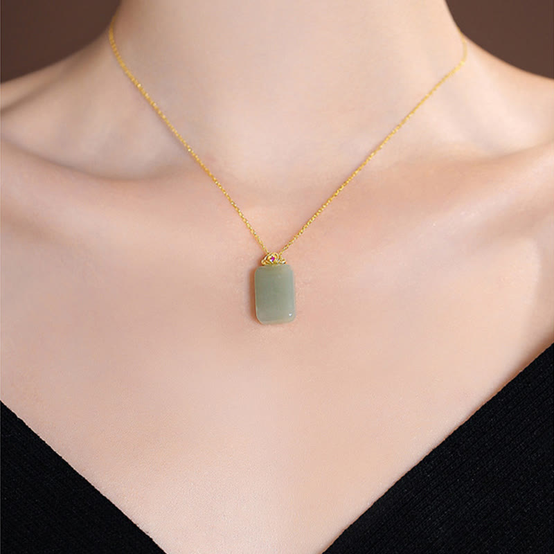 Buddha Stones 925 Srebro Sterling Naturalny Hetian Jade Cyan Jade Szczęście Śmiejący się Budda Motyl Naszyjnik Wisiorek - image 44