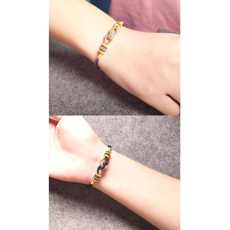 Buddha Stones Ręcznie robione Wiązanie Wiara Siła Bransoletka ze Sznurka