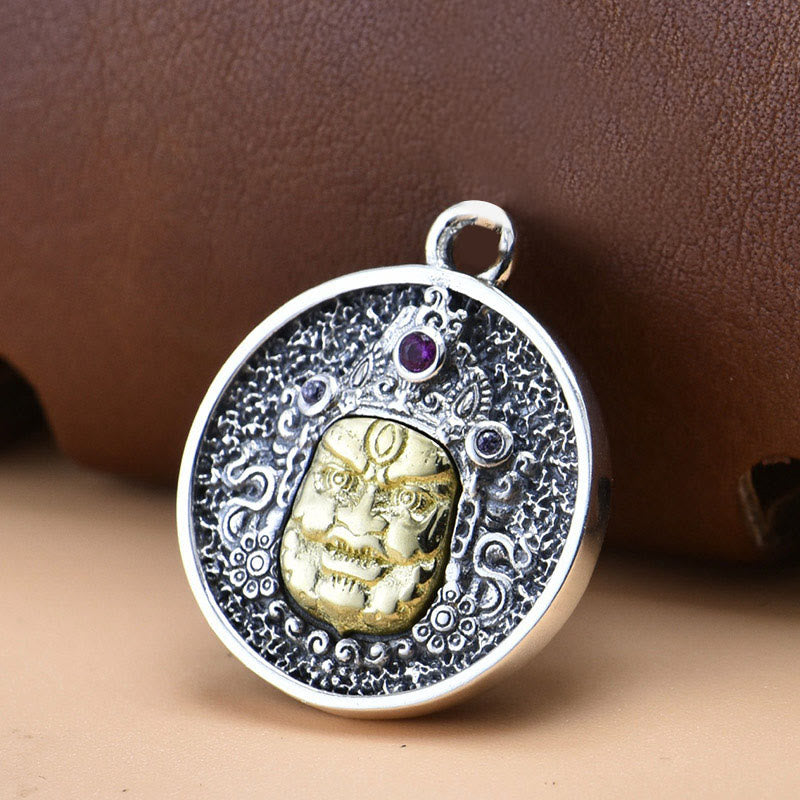 Buddha Stones 925 Srebro Sterlingowe Zakiram Bogini Bogactwa Dorje Wadżra Duchowy Naszyjnik Wisiorek