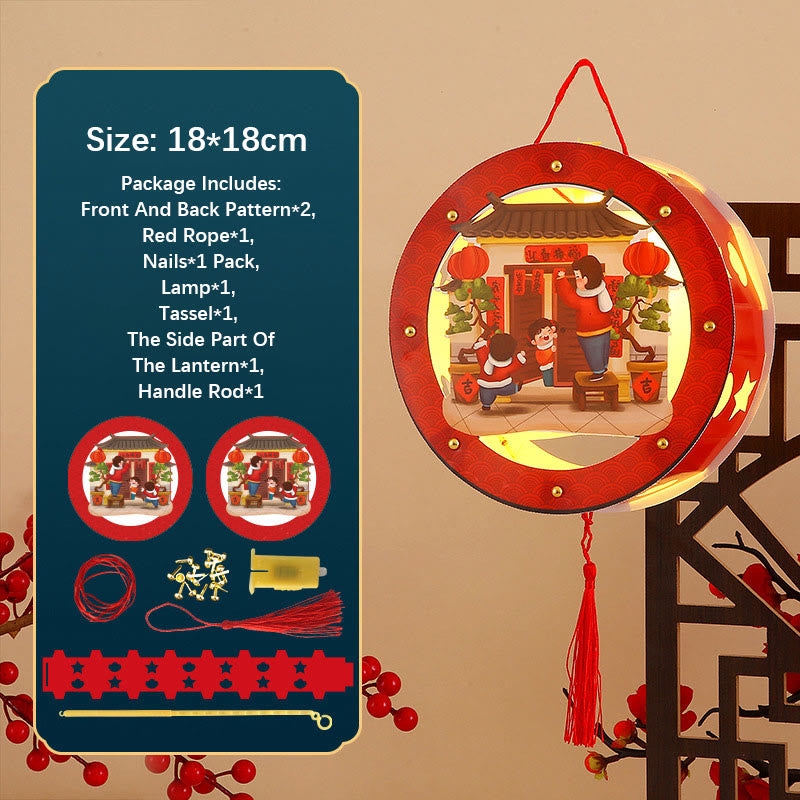 Buddha Stones DIY Powodzenia Uroczy Królik Papierowy Lampion Lampion Dekoracja Latarni Festiwalu Środka Jesieni