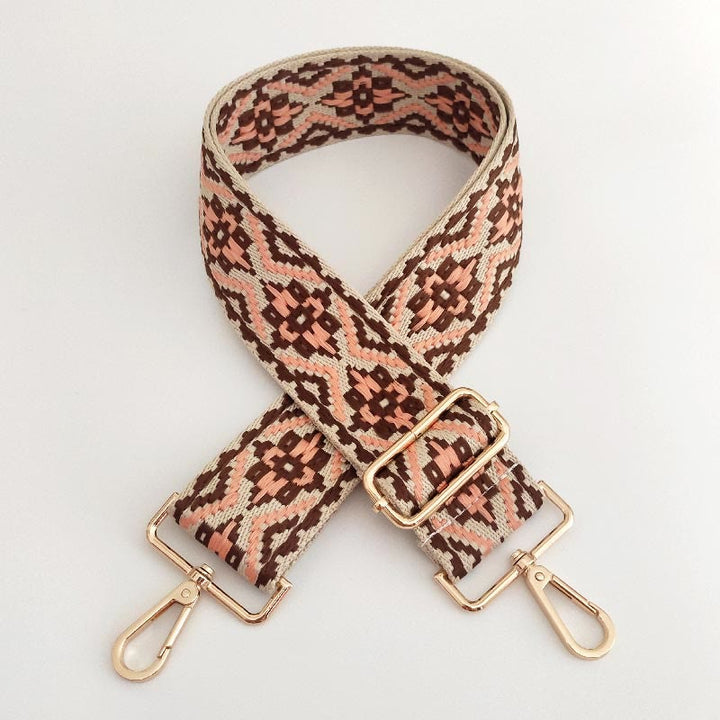 Wielokolorowe haftowane paski do toreb na ramię