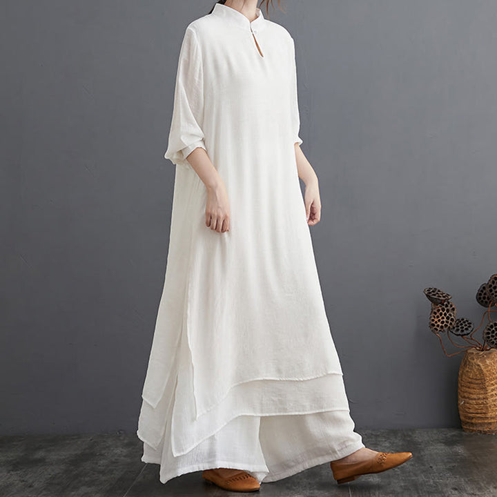 Buddha Stones Prosty wzór Medytacja Modlitwa Duchowa Praktyka Zen Joga Odzież Zestaw damski