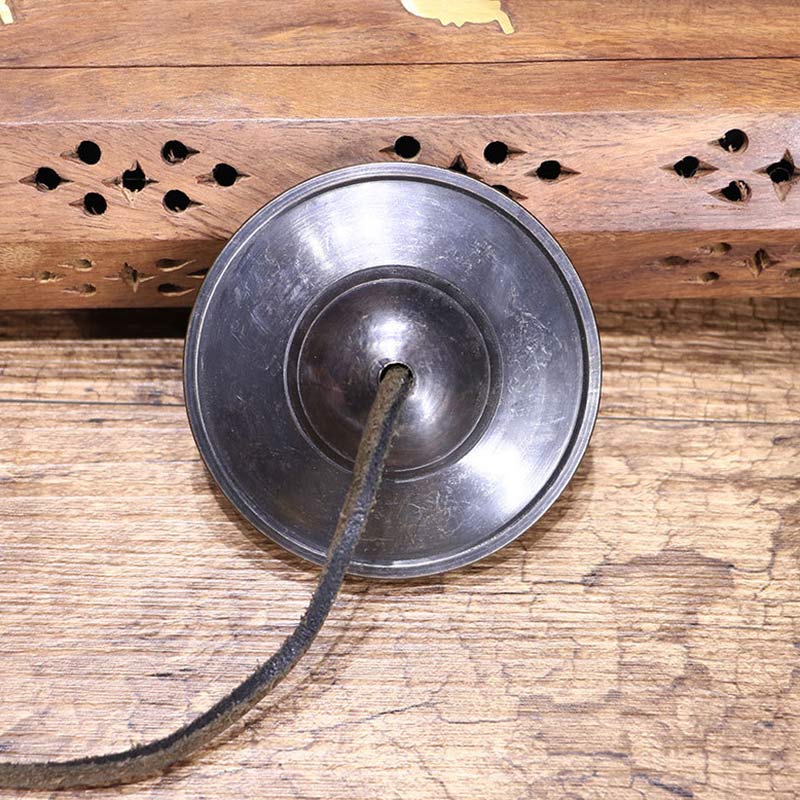 Buddha Stones Tybetański Dzwon Tingsha Miedziana Dekoracja Szczęścia Z Torbą